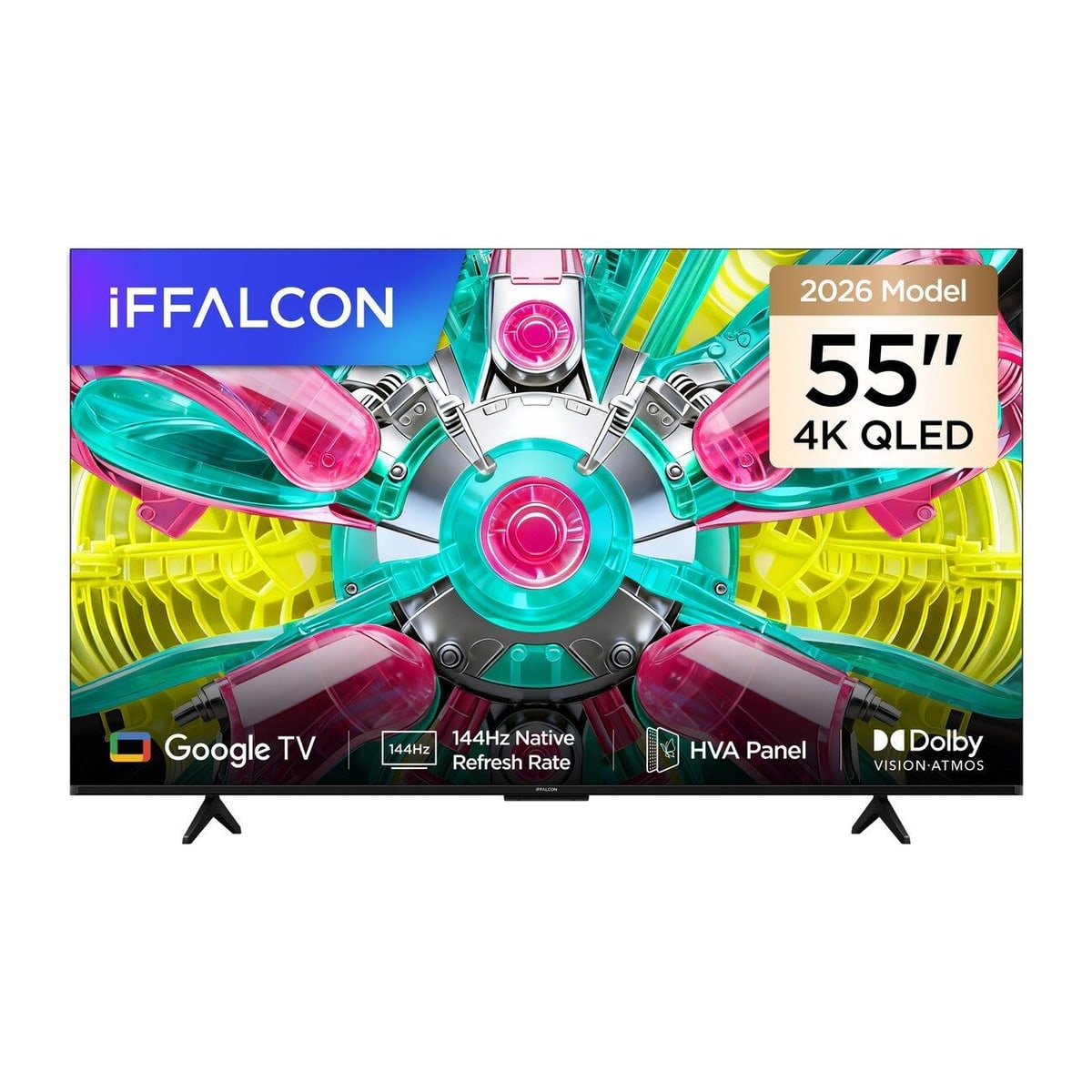 iFFALCON 55U75A 55" Akıllı TV 4K QLED Google TV, 144Hz Yenileme Hızı